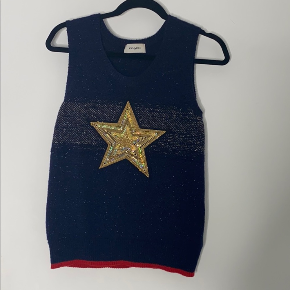Lurex coach star sweater vest